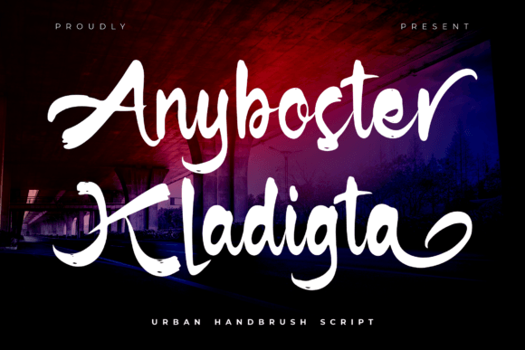 Anyboster Kladigta: A Warm, Urban Script Font for Digital Branding