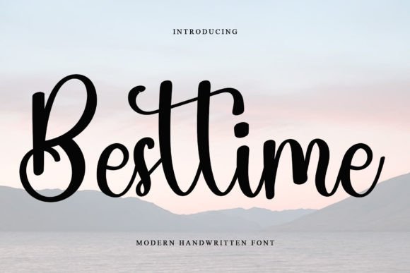 Besttime: A Handwritten Font for Elegant Digital Branding