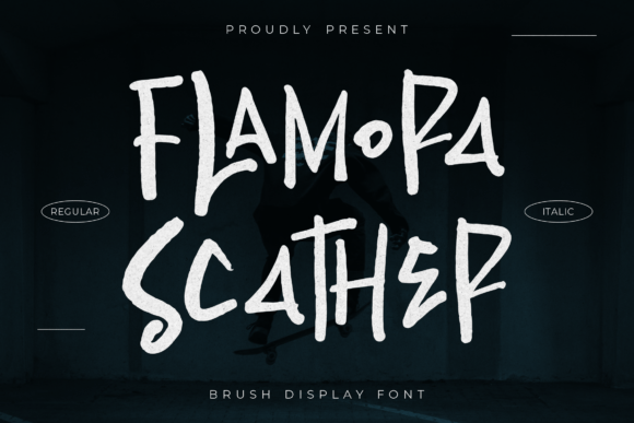 Flamora Scather: A Brush Display Font That Feels Handmade, Not Overworked