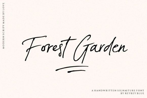 Forest Garden: A Modern Inky Script Font for Handmade Charm