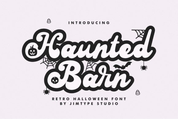 Haunted Barn: A Retro-Script Typeface for Spooky-Elegant Headlines