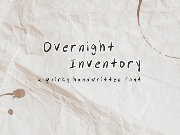 Overnight Inventory: A Timeless Handwritten Font for Crafters
