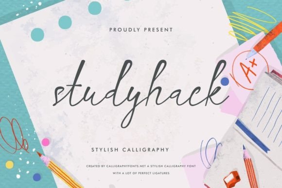 Studyhack: A Casual Ink-Pen Script Typeface for Digital Charm