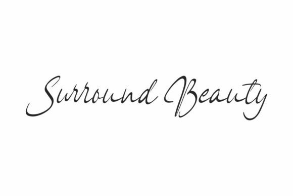 Surround Beauty: A Script Font That Elevates Marketing Visuals