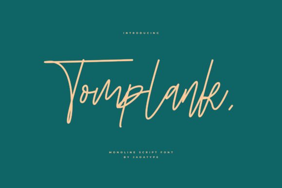 Tomplank: A Clean, Confident Script Font for Small Business Branding